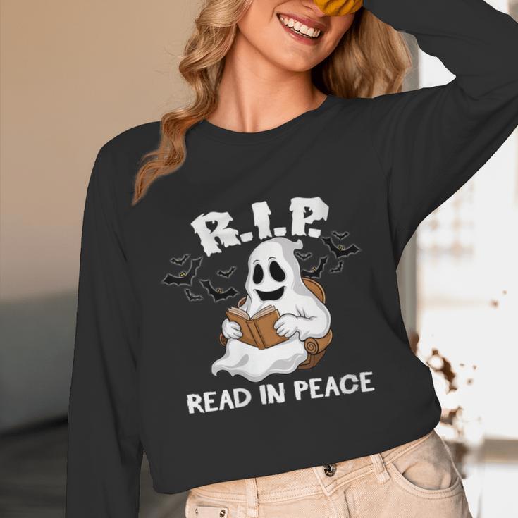 October Reading And Library Awareness Books And Boos Unisex Long Sleeve T-Shirt