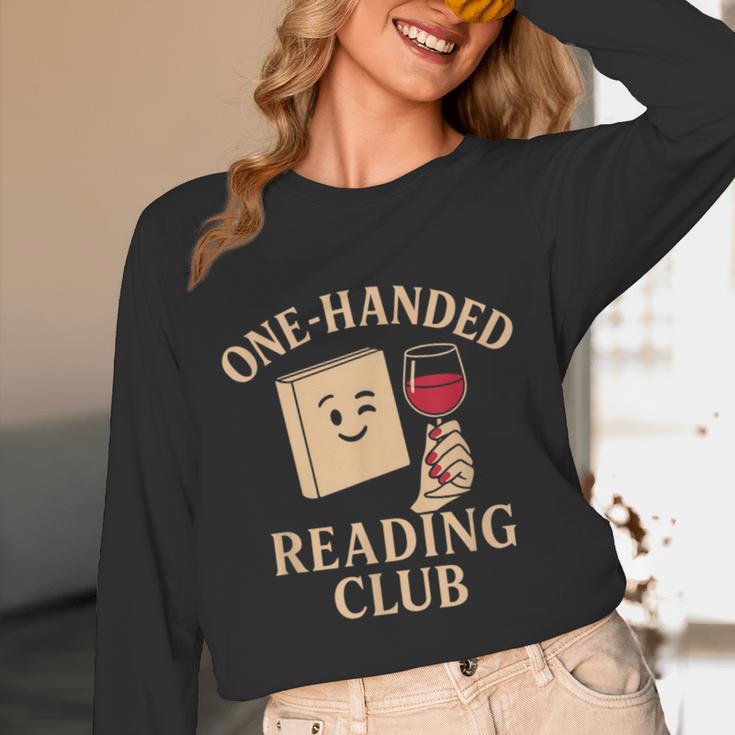 One-Handed Reading Club Smutty Book Lover Unisex Long Sleeve T-Shirt One-Handed Reading Club Smutty Book Lover Unisex Long Sleeve T-Shirt