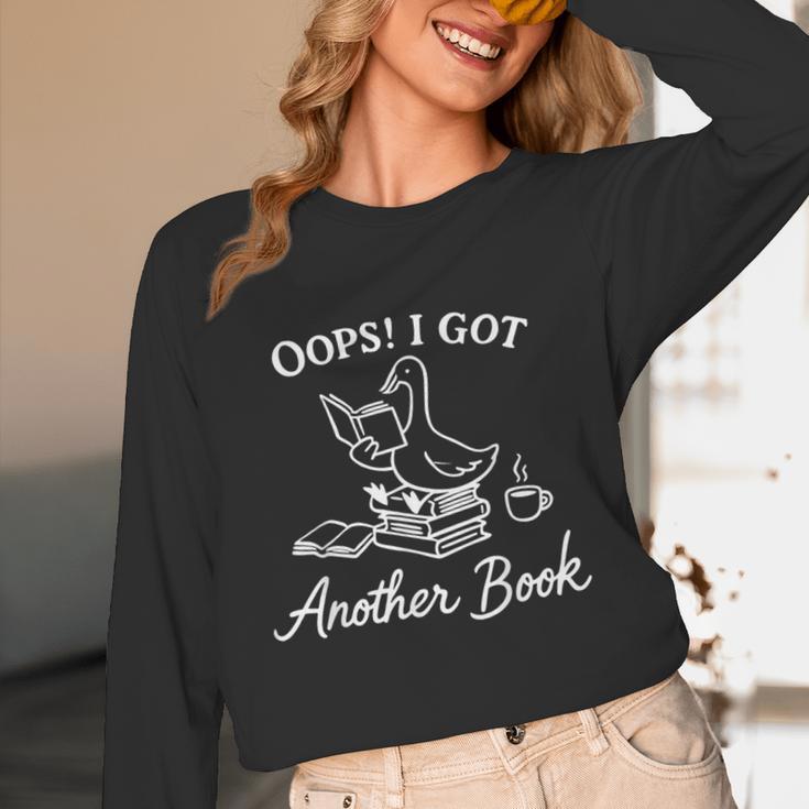 Oops I Got Another Book Goose Goose Reader Unisex Long Sleeve T-Shirt