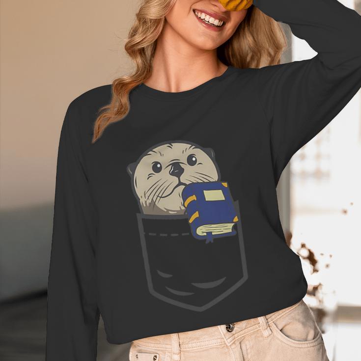 Otter Cute Read Reading Book Librarian Across America Kids Unisex Long Sleeve T-Shirt Otter Cute Read Reading Book Librarian Across America Kids Unisex Long Sleeve T-Shirt