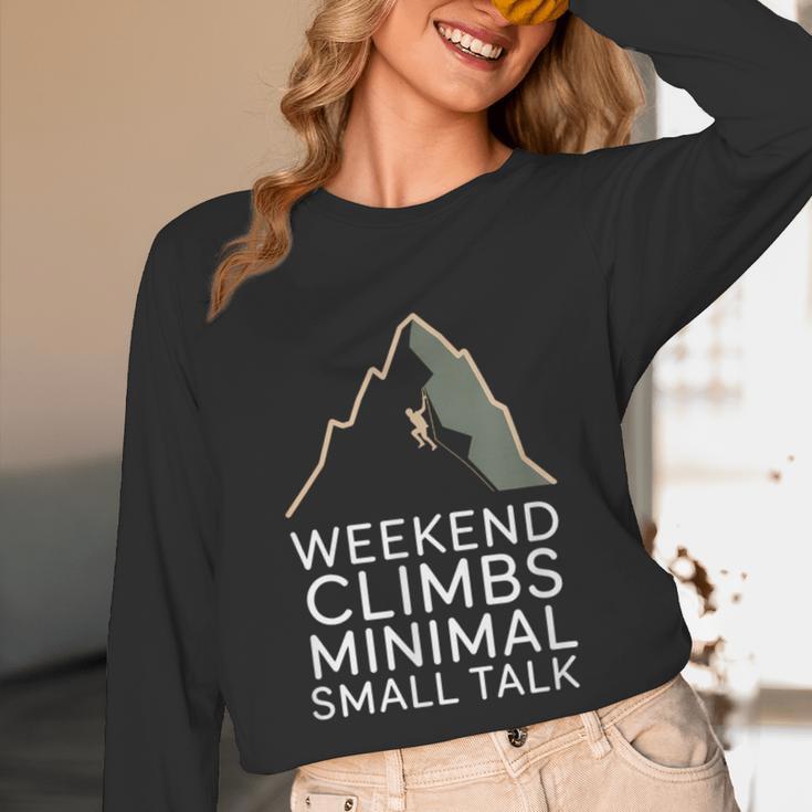 Outdoor Introvert Vibes Weekend Climber Unisex Long Sleeve T-Shirt