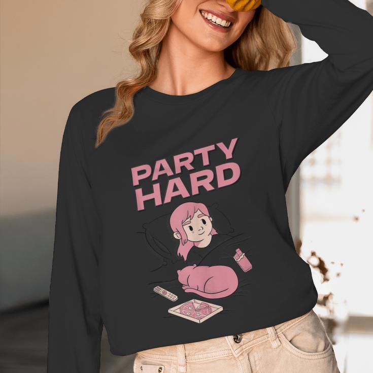 Party Hard Comfortable Stay At Home Introvert Unisex Long Sleeve T-Shirt Party Hard Comfortable Stay At Home Introvert Unisex Long Sleeve T-Shirt