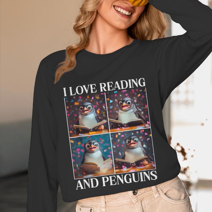 Penguin Love Reading And Penguins Child Book Lover Unisex Long Sleeve T-Shirt Penguin Love Reading And Penguins Child Book Lover Unisex Long Sleeve T-Shirt