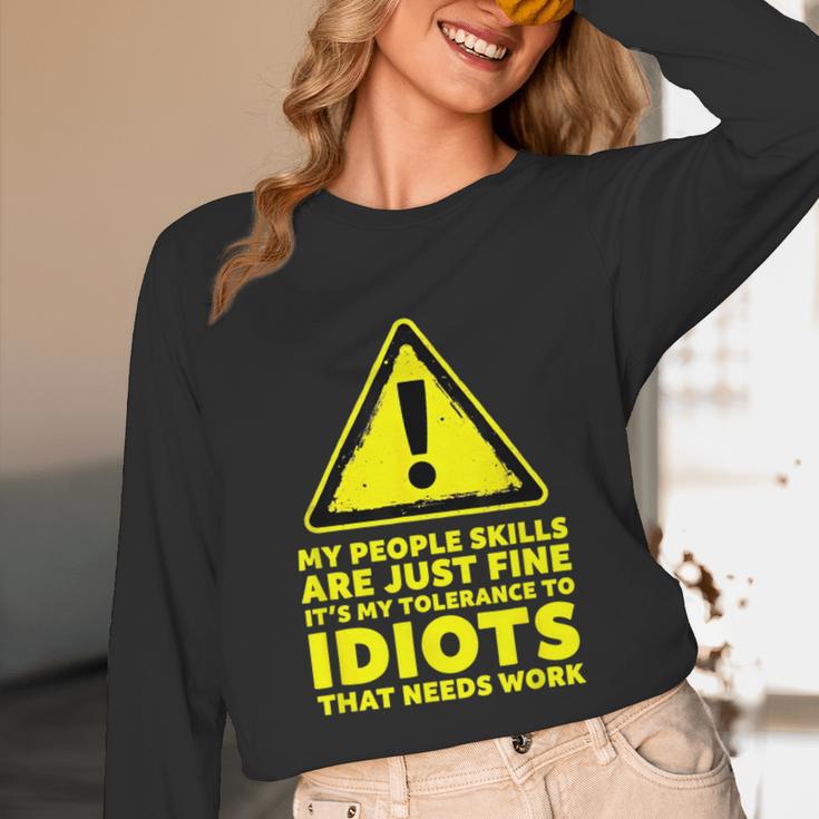 My People Skills Are Just Fine Sarcastic Introvert Unisex Long Sleeve T-Shirt My People Skills Are Just Fine Sarcastic Introvert Unisex Long Sleeve T-Shirt