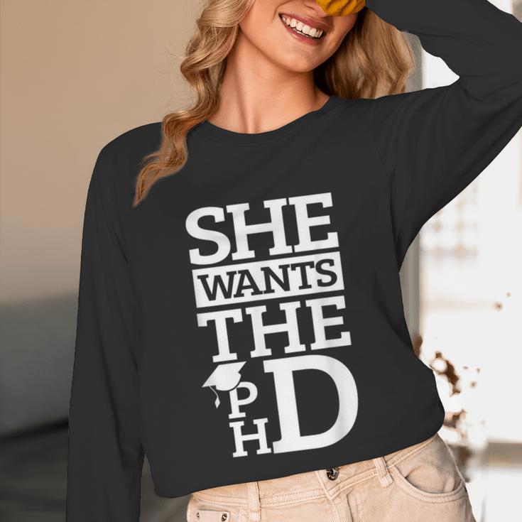 PhD Doctorate Husband Boyfriend PhD Graduation Unisex Long Sleeve T-Shirt