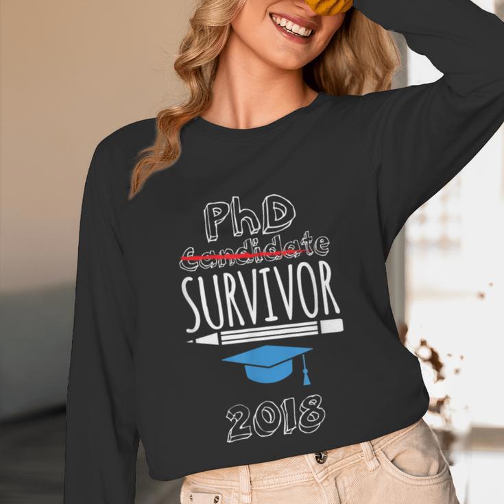 PhD Survivor 2018 Tshirt For PhD Graduates Graduation Gift Unisex Long Sleeve T-Shirt