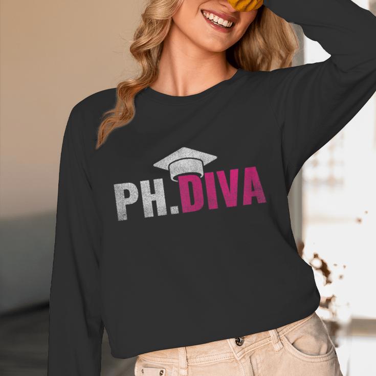 PhDiva PHD Student Graduation Degree Med Law School Unisex Long Sleeve T-Shirt