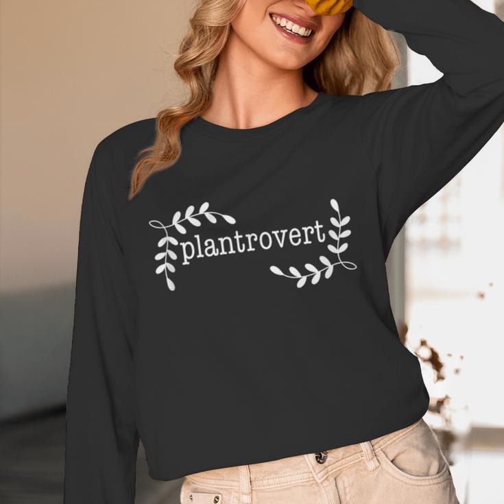 Plantrovert Introvert Gardener Plant Lady Unisex Long Sleeve T-Shirt