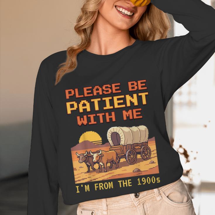 Please Be Patient I'm From The 1900s Retro Pixel Art Unisex Long Sleeve T-Shirt