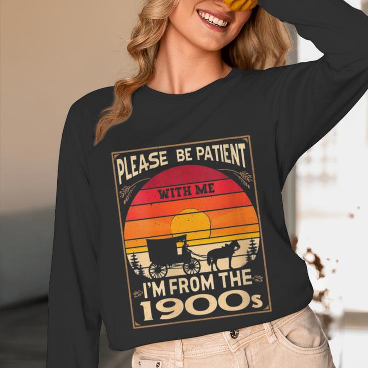 Please Be Patient I'm From The 1900s Sunset Vintage Wagon Unisex Long Sleeve T-Shirt
