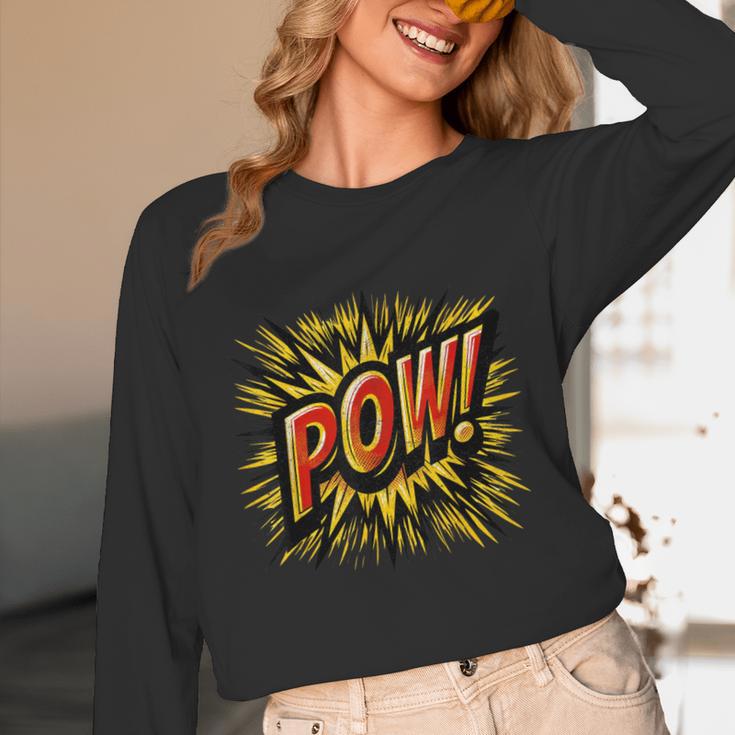 POW Comic Book Retro Artwork – Cartoon Collector Unisex Long Sleeve T-Shirt