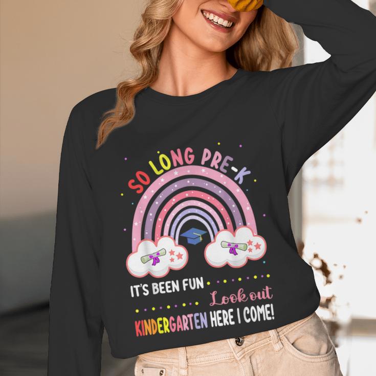 Pre k Graduation Class 2025 Graduate Pre-k Rainbow Girls Unisex Long Sleeve T-Shirt