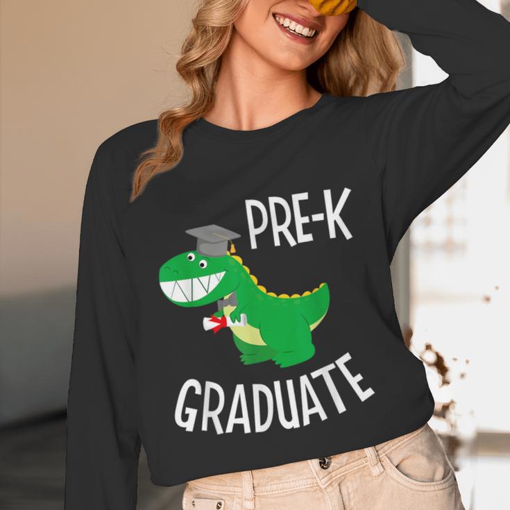 Preschool Graduation Preschooler Dinosaur Pre-K Dino Kids Unisex Long Sleeve T-Shirt