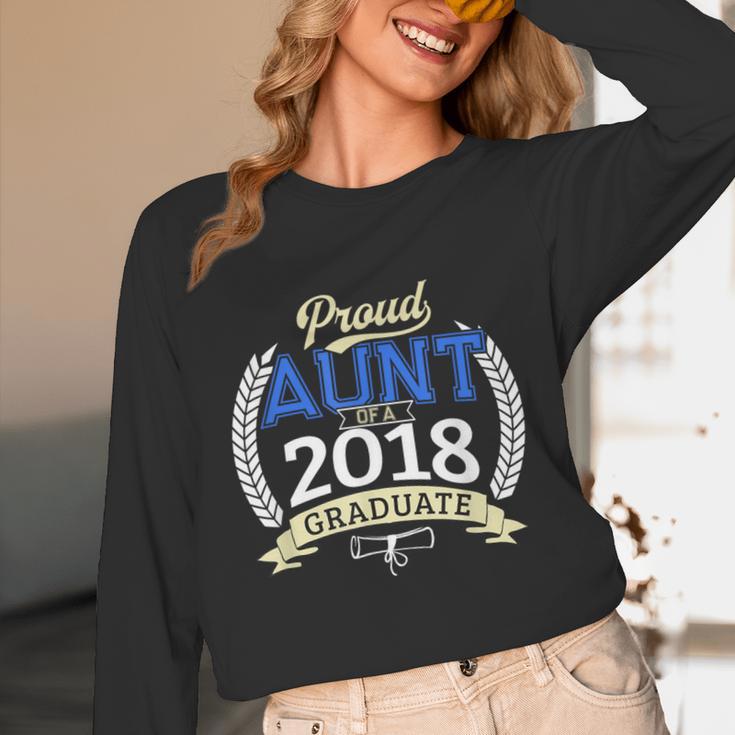 Proud Aunt Of 2018 Graduate Shirt Graduation Grad Unisex Long Sleeve T-Shirt