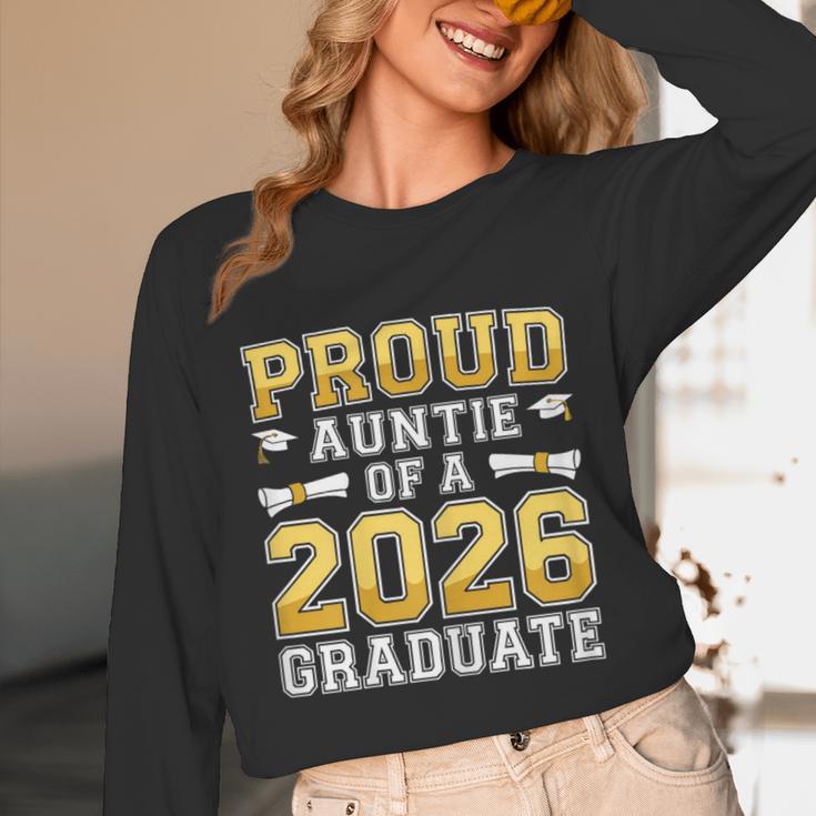 Proud Auntie Of A 2026 Graduate Shirt Class 2026 Graduation Unisex Long Sleeve T-Shirt