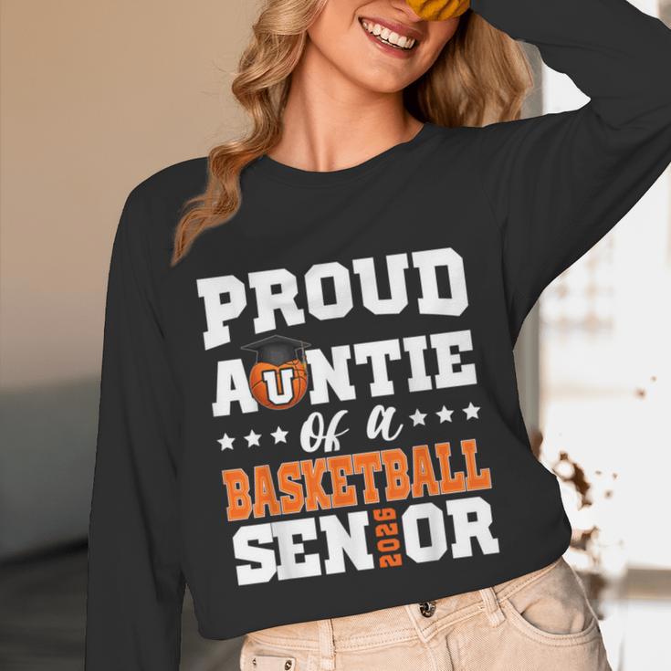Proud Auntie Of a Basketball Senior 2026 Graduation Gifts Unisex Long Sleeve T-Shirt