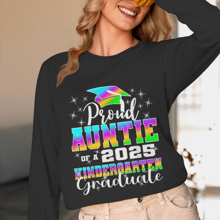 Proud Auntie Of Kindergarten Graduate 2025 Graduation Auntie Unisex Long Sleeve T-Shirt