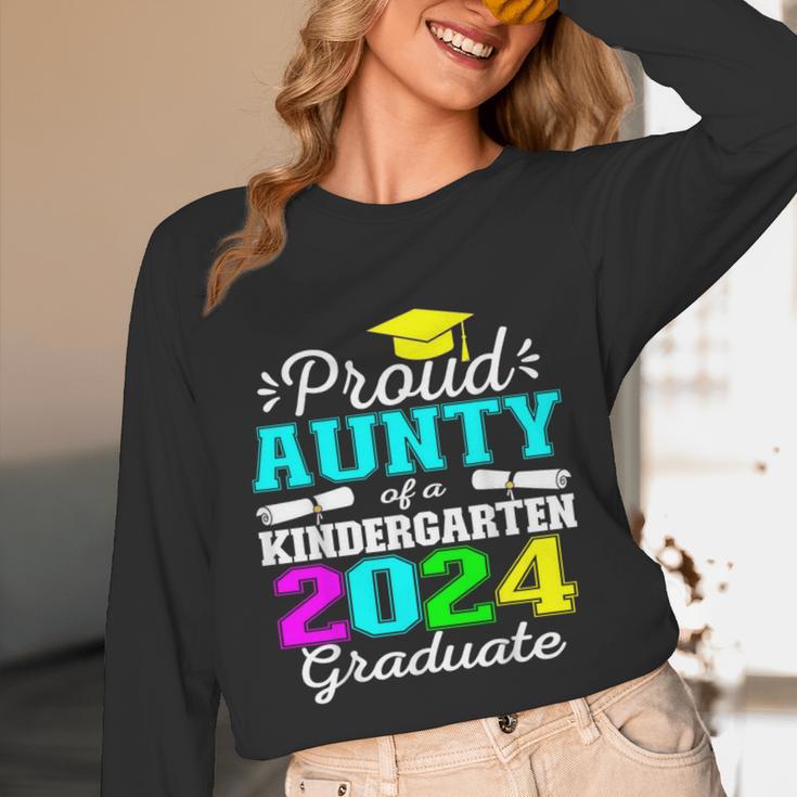 Proud Aunty Of Kindergarten Graduate 2024 Graduation Aunty Unisex Long Sleeve T-Shirt