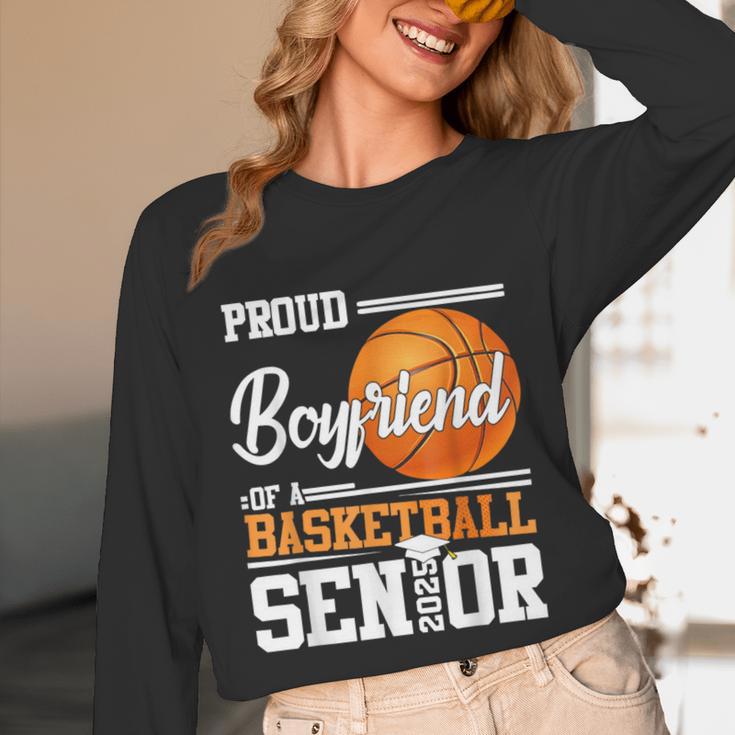 Proud Boyfriend Of A 2025 Senior Graduation Basketball Unisex Long Sleeve T-Shirt