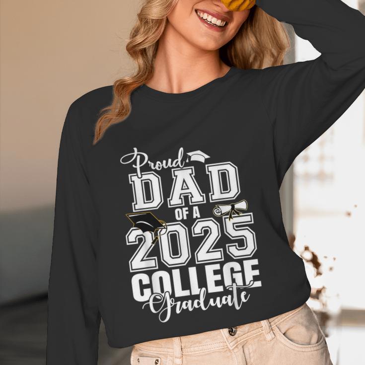 Proud Dad Of A 2025 College Graduate Graduation Unisex Long Sleeve T-Shirt