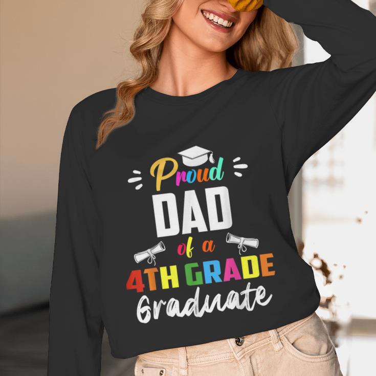 Proud DAD Of A 4th Grade Graduate Graduation 2024 Senior 24 Unisex Long Sleeve T-Shirt