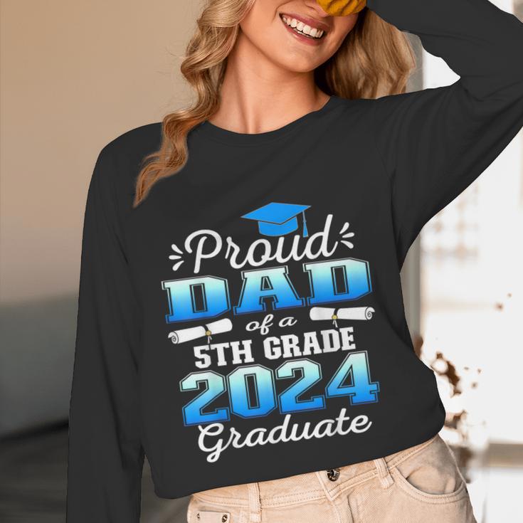 Proud Dad Of 5th Grade Graduate 2024 Elementary Graduation Unisex Long Sleeve T-Shirt