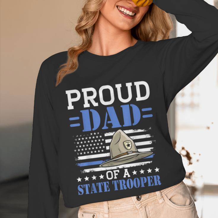 Proud Dad Of A State Trooper Police Officer Graduation Unisex Long Sleeve T-Shirt
