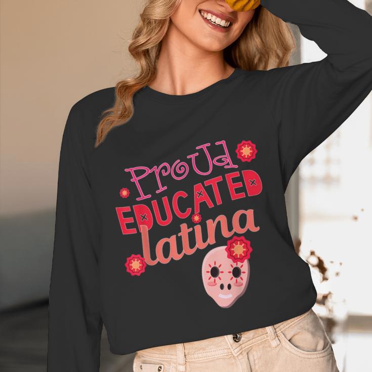 Proud Educated Latina Graduation Masters Degree PhD Unisex Long Sleeve T-Shirt