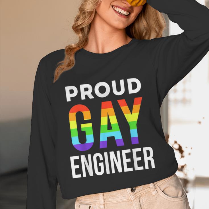 Proud Gay Engineer LGBTQ Rainbow Engineering Graduation Unisex Long Sleeve T-Shirt