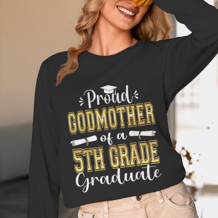 Proud Godmother Of 5th Grade Graduate 2023 Family Graduation Unisex Long Sleeve T-Shirt