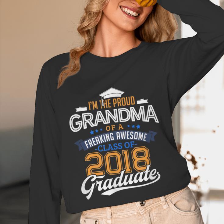 Proud Grandma Of A 2018 Graduate Shirt Graduation Grad Class Unisex Long Sleeve T-Shirt