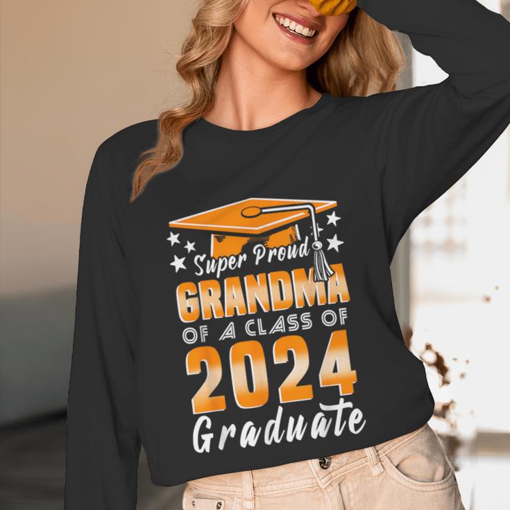 Proud Grandma Of A Class Of 2024 Matching Family Graduation Unisex Long Sleeve T-Shirt