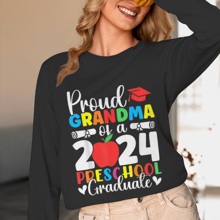 Proud Grandma Of Class Of 2024 Preschool Graduate Graduation Unisex Long Sleeve T-Shirt