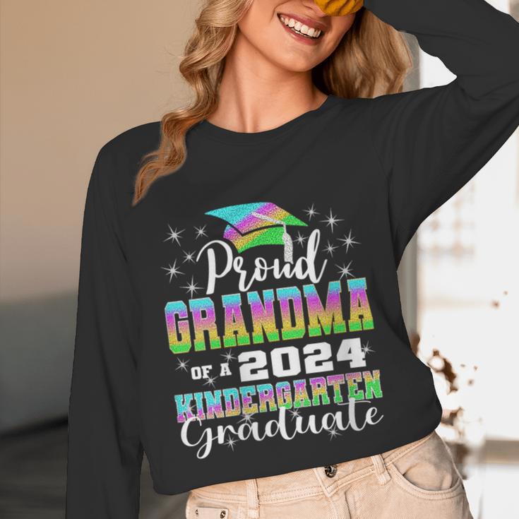 Proud Grandma Of Kindergarten Graduate 2024 Graduation Unisex Long Sleeve T-Shirt