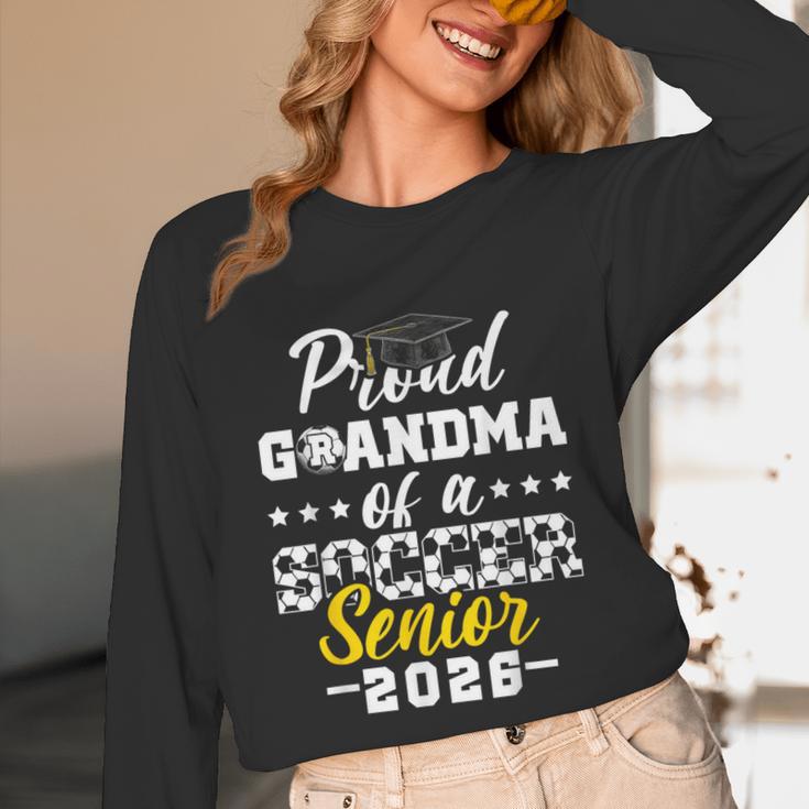 Proud Grandma Of a Soccer Senior 2026 Graduation Gifts Unisex Long Sleeve T-Shirt