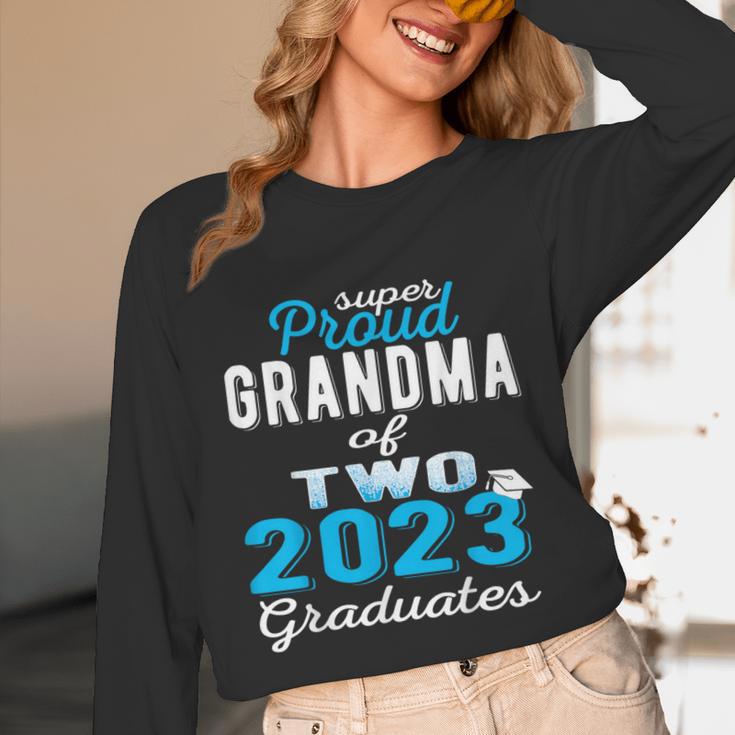 Proud Grandma Of Two 2023 Graduate Class 2023 Graduation Unisex Long Sleeve T-Shirt