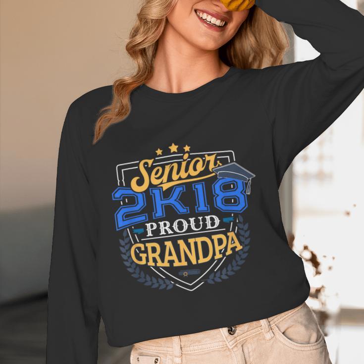 Proud Grandpa Of 2018 Senior Shirt Graduation Grad 2K18 Unisex Long Sleeve T-Shirt