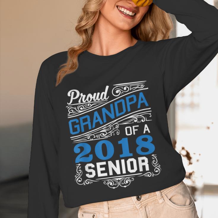 Proud Grandpa Of 2018 Senior T-Shirt Student Graduation Unisex Long Sleeve T-Shirt