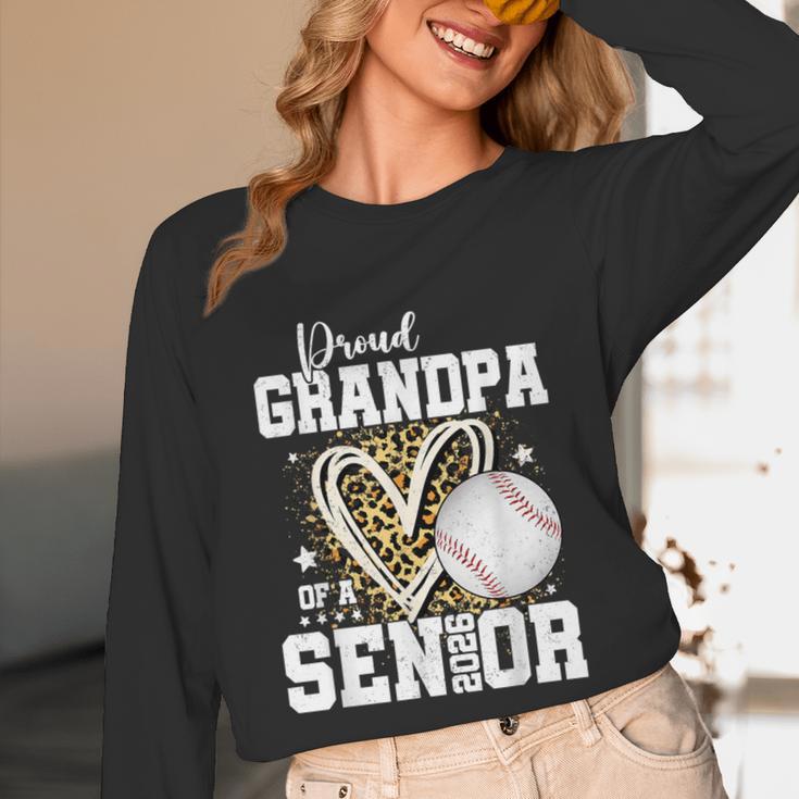 Proud Grandpa Of A 2026 Senior Baseball Graduation Leopard Unisex Long Sleeve T-Shirt