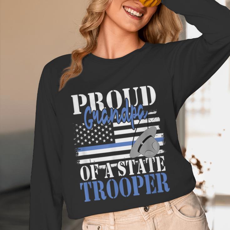 Proud Grandpa Of a State Trooper Police Officer Graduation Unisex Long Sleeve T-Shirt