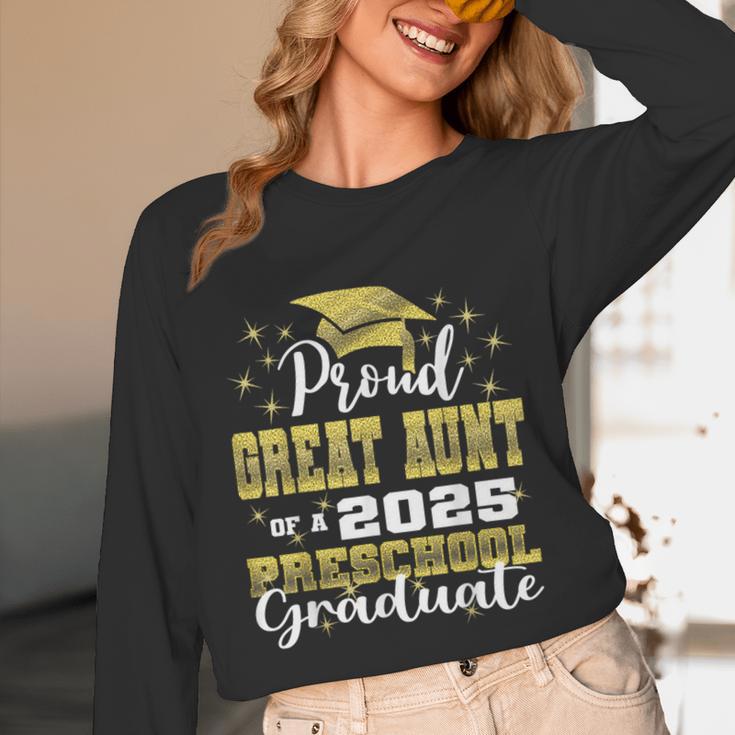 Proud Great Aunt Of Preschool Graduate 2025 Graduation Unisex Long Sleeve T-Shirt