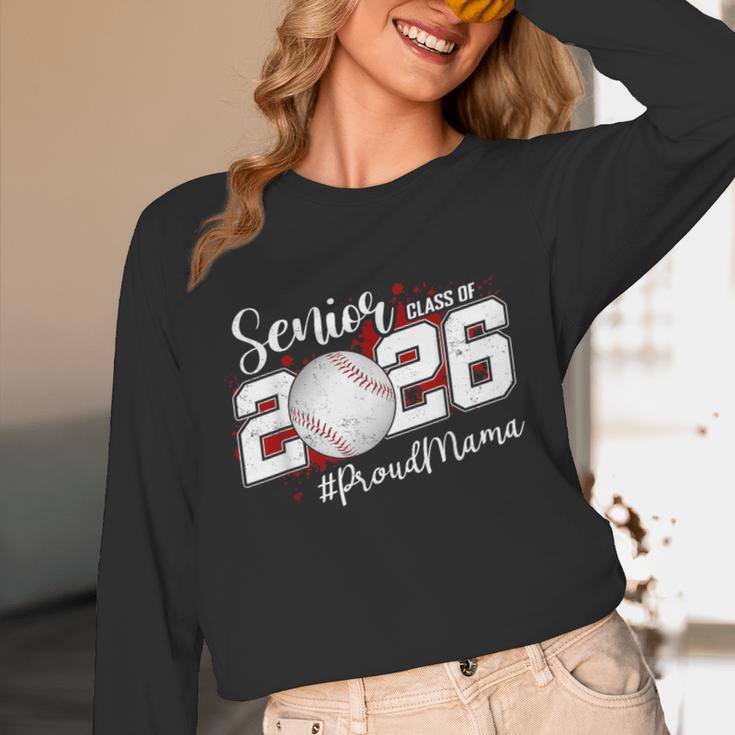 Proud Mama Of A 2026 Senior Baseball Graduation Mom Unisex Long Sleeve T-Shirt