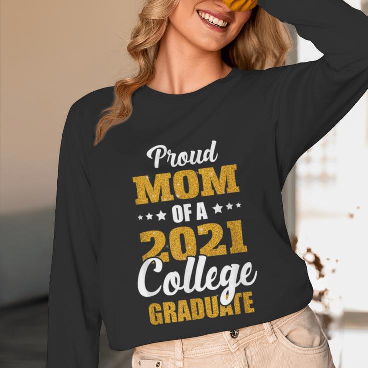 Proud Mom Of A 2021 College Graduate Senior Graduation Unisex Long Sleeve T-Shirt