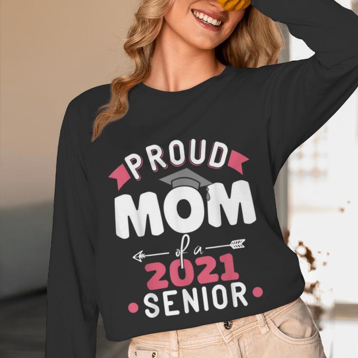 Proud Mom Of a 2021 Senior Year School Graduation Party Unisex Long Sleeve T-Shirt