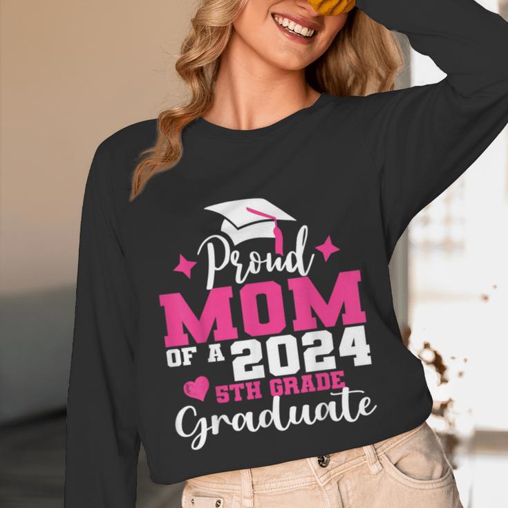 Proud Mom Of 2024 5th Grade Graduate Mother Graduation Unisex Long Sleeve T-Shirt
