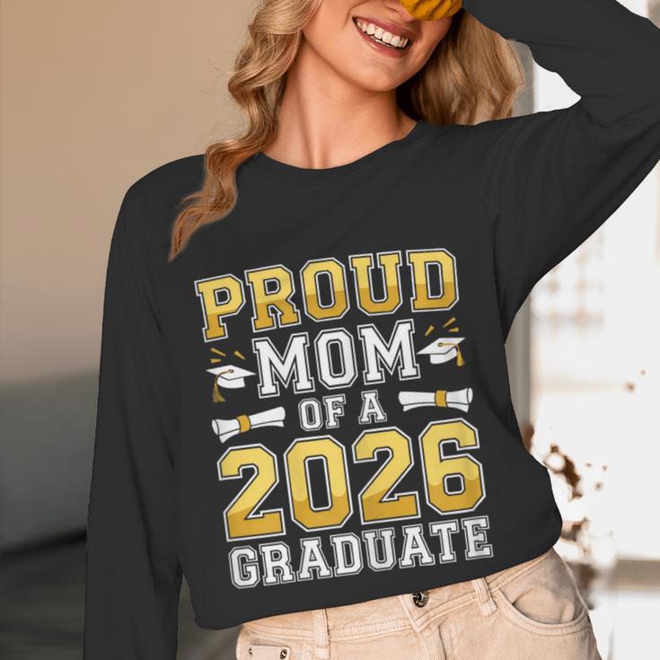Proud Mom Of A 2026 Graduate Shirt Class Of 2026 Graduation Unisex Long Sleeve T-Shirt