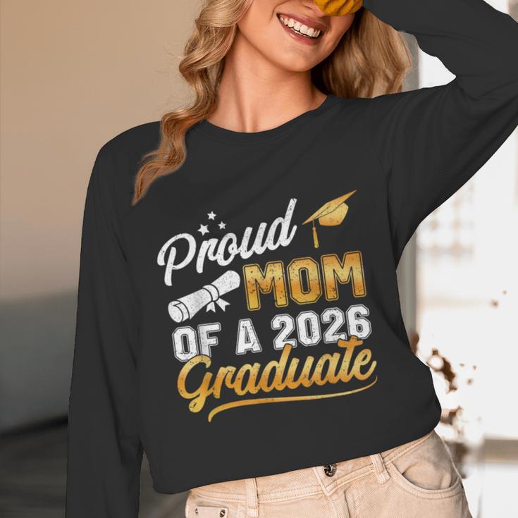 Proud Mom Of A Class Of 2026 Graduate Senior 2026 Graduation Unisex Long Sleeve T-Shirt