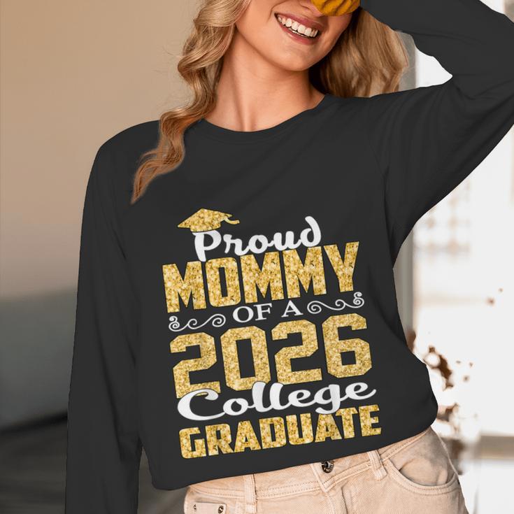 Proud Mommy Of A 2026 College Graduate Shirt Graduation Unisex Long Sleeve T-Shirt