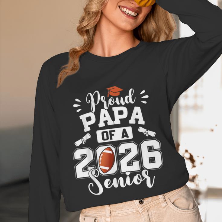 Proud Papa Of A 2026 Senior Football Graduation Dad Unisex Long Sleeve T-Shirt