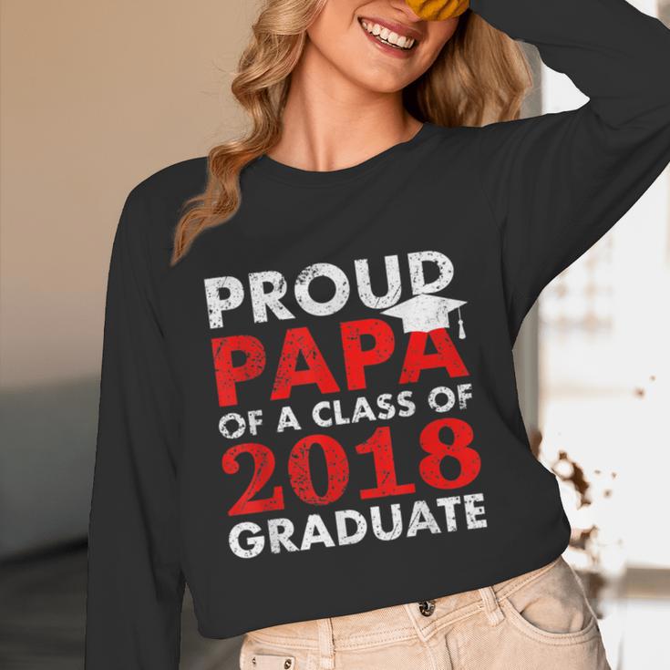 Proud Papa Of A Class Of 2018 Graduate Shirt Graduation Unisex Long Sleeve T-Shirt